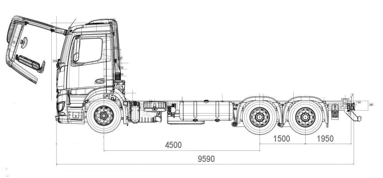 Автопаливозаправник АТЗ-15 на 3 секції на базі Mercedes Benz Arocs 5 3340  6х4