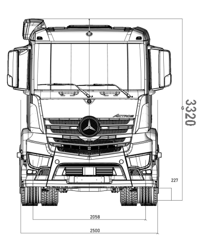 Автопаливозаправник АТЗ-15 на 3 секції на базі Mercedes Benz Arocs 5 3340  