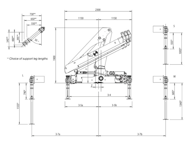 креслення крано маніпуляторної установки Hiab X-CL 8 №3