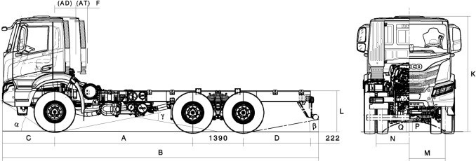 Машина дорожня комбінована МДК-10 на базі IVECO T-WAY AT380T48W H 6х6