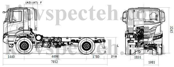 Шасі IVECO T-WAY AD190T34W/Р 4х4