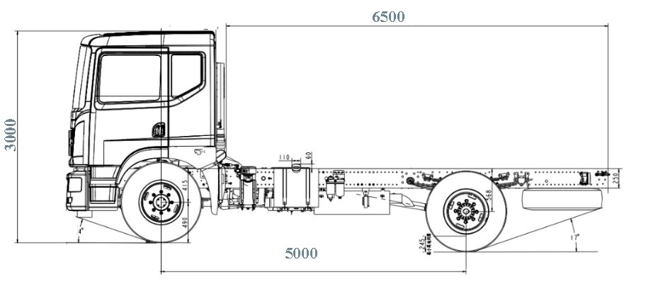 шасі  Dongfeng DFH1180 4х2