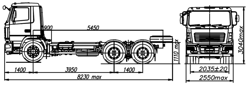 МАЗ-6501 креслення