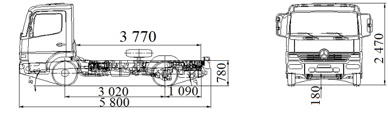 шасі Mercedes Atego 1324
