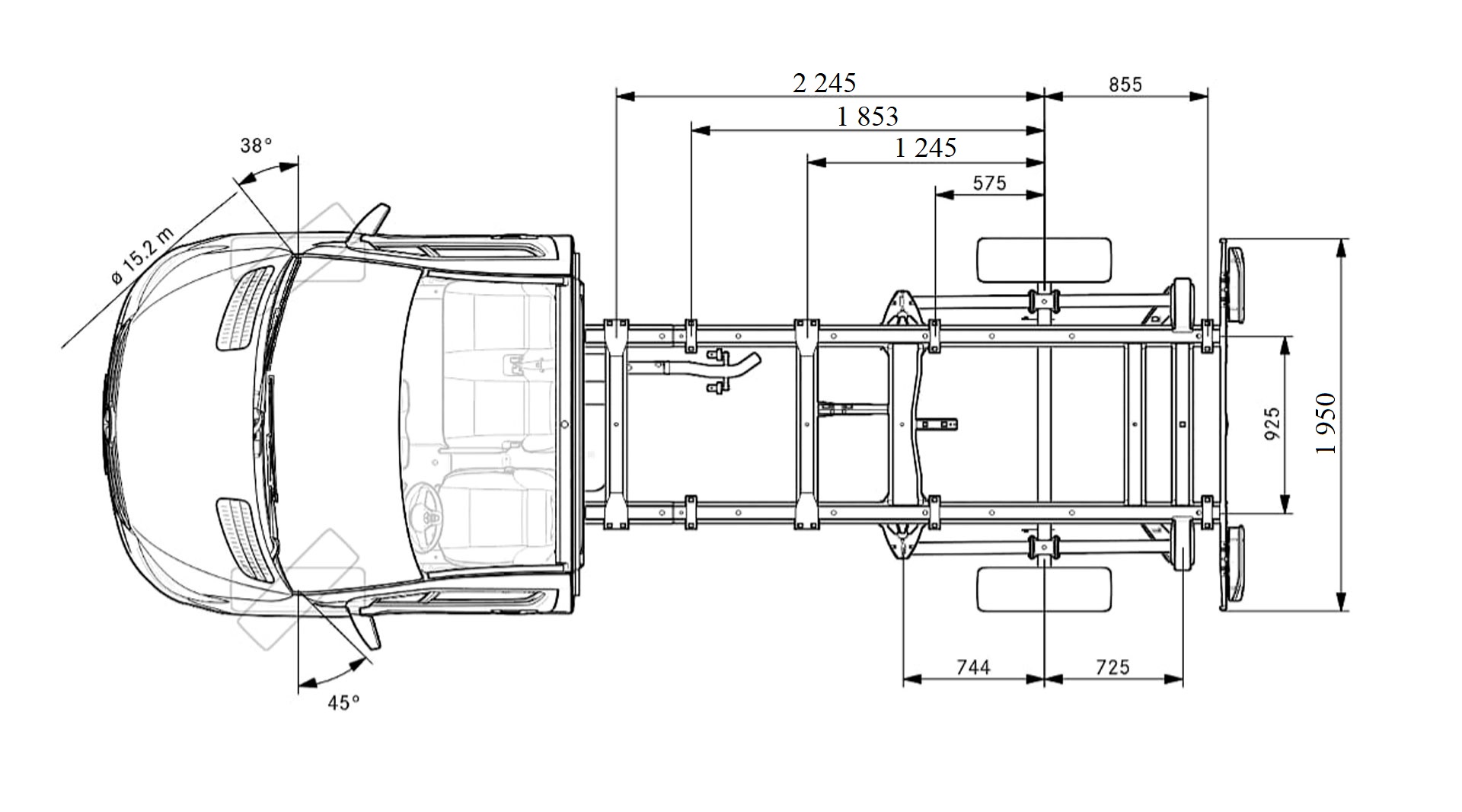 Шасі Mercedes-Benz Sprinter Chassis 314 CDI