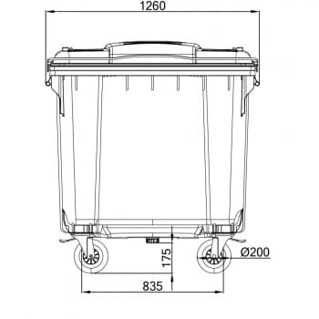 Євроконтейнер пластиковий V-1100
