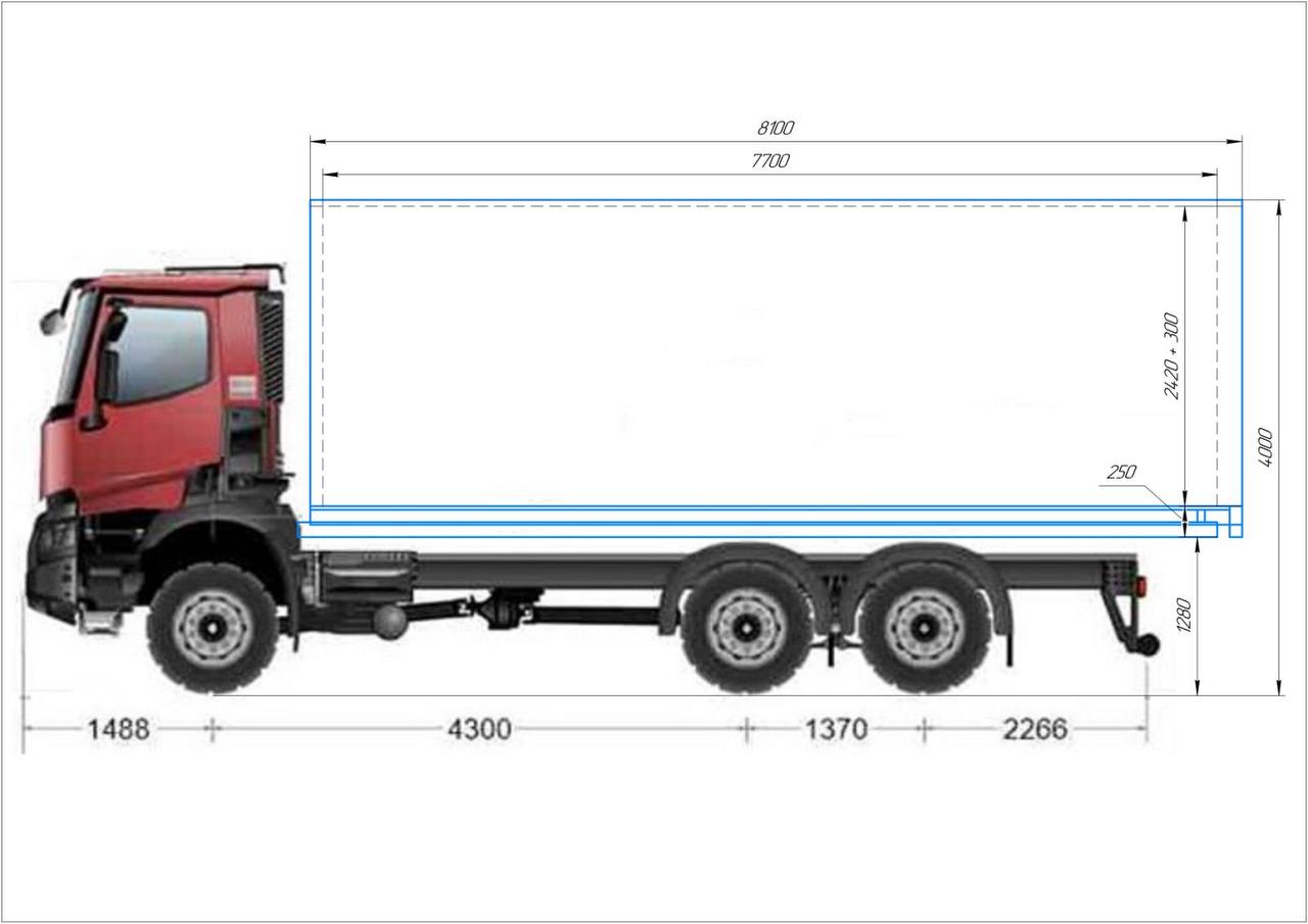 Креслення  вантажівки