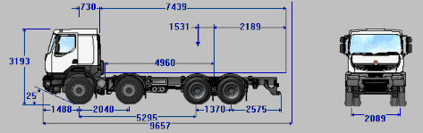 Шасі Renault C 430 8x4