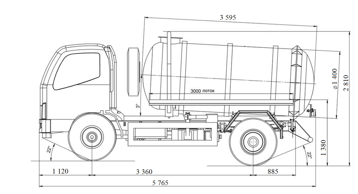 Вакуумна машина KST-6 на шасі FOTON АС-8