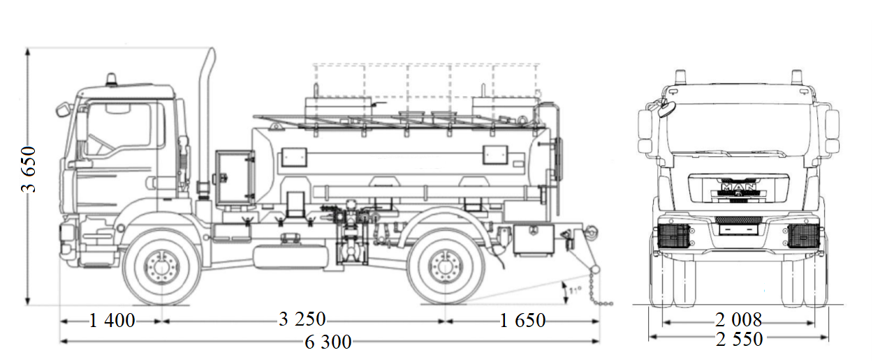 Автопаливозаправник АПЗ-7 на шасі MAN TGM 13.250
