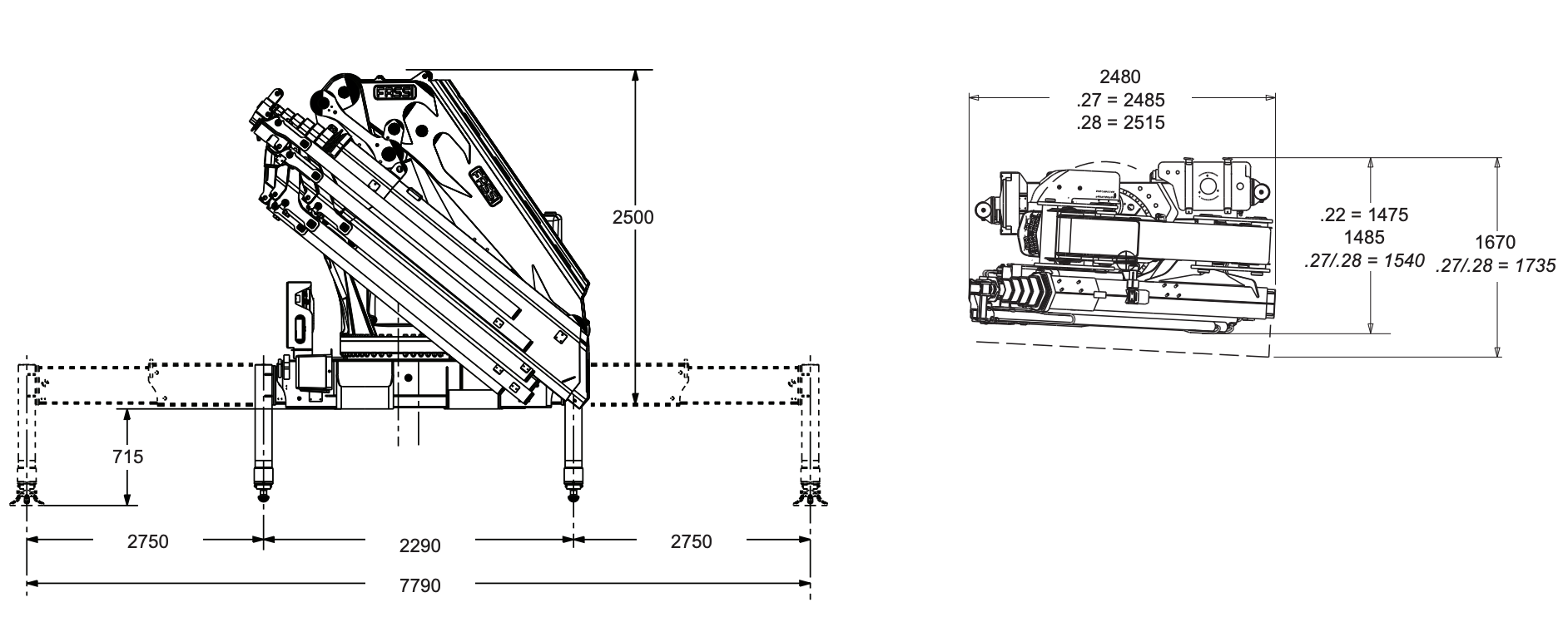 Кран-манипулятор Fassi F515RA.2 e-dynamic