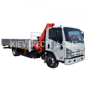 Бортова вантажівка  ISUZU NQR90L-K з КМУ  Fassi F 50 В.0.22 4х2