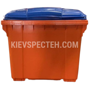 Евроконтейнер ESE пластиковый с плоской крышкой V-1100 л. оранжевый