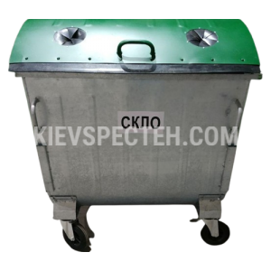 Евроконтейнер оцинкованный для раздельного сбора стекла V-1100 л.