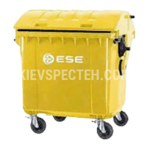 Евроконтейнер пластиковый со сферической крышкой ESE V-1100 л. желтый