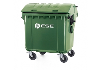 Евроконтейнер для мусора ECE V-1100 л. пластиковые со сферической крышкой для продажи в Украине