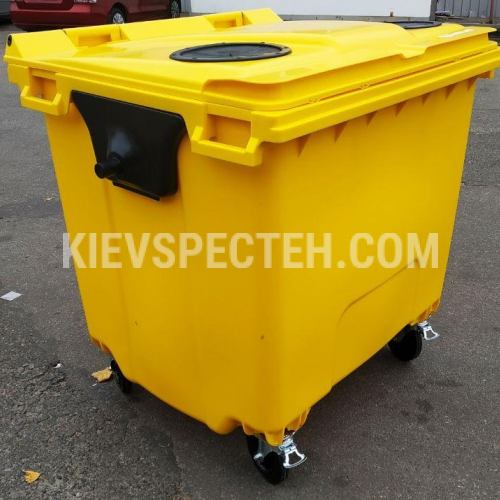 Євроконтейнер, для роздільного збору сміття, V-1100 л, жовтий