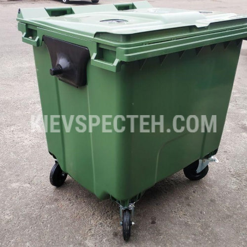 Євроконтейнер, для роздільного збору сміття, V-1100 л, зелений