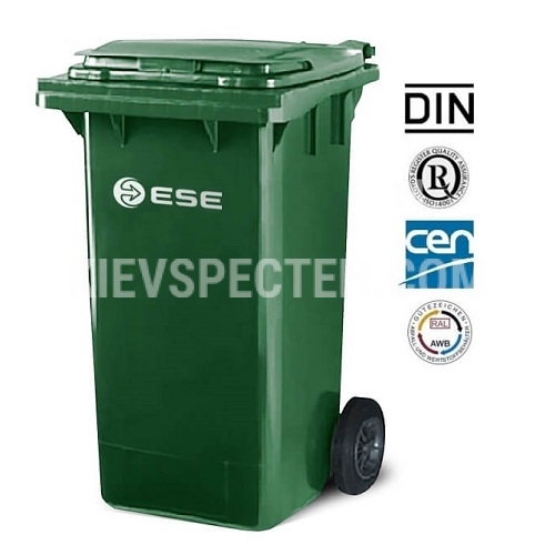 Євроконтейнер пластиковий ESE, 240 л зелений