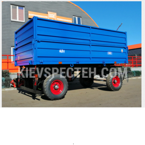 Причіп тракторний самоскидний (з суцільнометалевими надставними бортами) 2ПТС-4,5 для сільськогосподарських вантажів