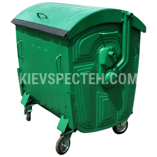 Окрашенный мусорный контейнер со сферической крышкой V-1100 л.