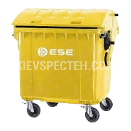 Евроконтейнер пластиковый со сферической крышкой ESE V-1100 л. желтый