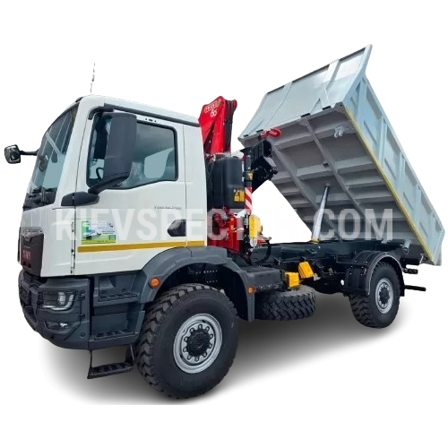 Бортовой самосвал MAN TGM 18.290 из КМУ FASSI F135A