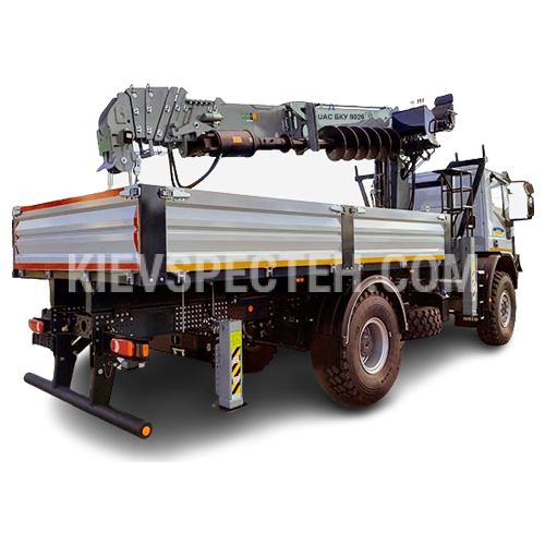 Бурильно-крановая машина UACБКУ8026 на шасси IVECO Eurocargo ML150E24WS 4×4