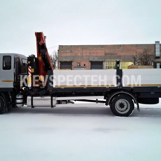 Бортовой автомобиль ТК-FAW-KM-115 на базе FAW CA1121 с КМУ FASSI F115A.0.23