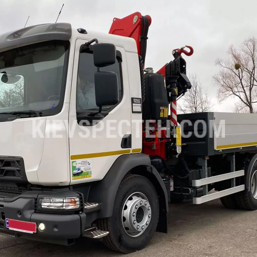 Бортовой автомобиль на базе RENAULT TRUCKS D18 из КМУ Fassi F135A.0.23
