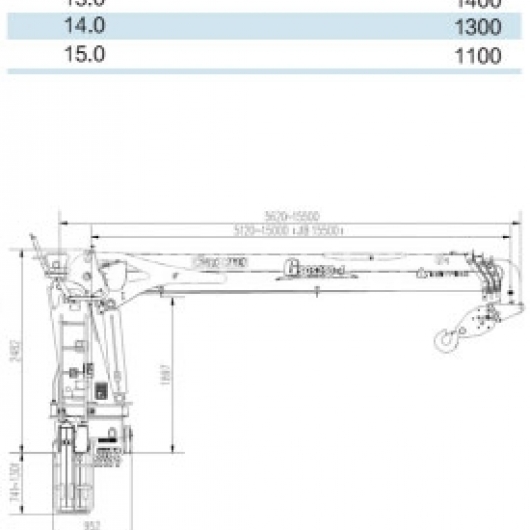 Кран-маніпулятор XCMG GSQS250-4 на шасі DONGFENG