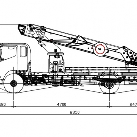 Автогідропідіймач DASAN DS350 на ISUZU NQR 90