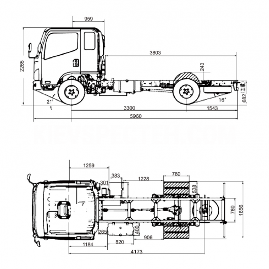 Шасі Faw Tiger V J6F CA1041 4x2