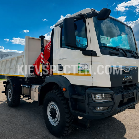 Бортовой самосвал MAN TGM 18.290 из КМУ FASSI F135A