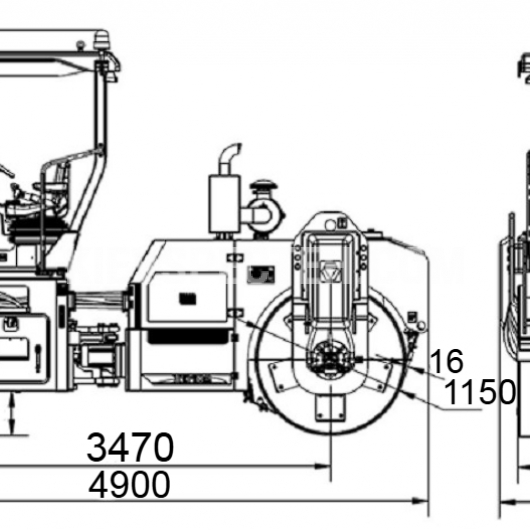 Двовальцевий дорожній каток XCMG XD103
