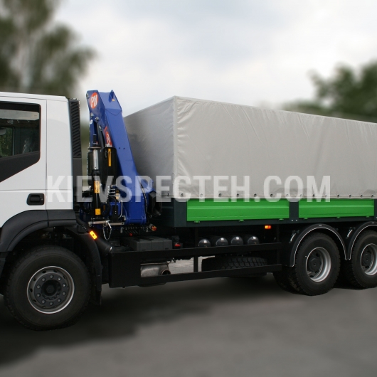 Бортовой автомобиль на шасси IVECO Trakker AD380T36 6x4 КМУ PM 15.5