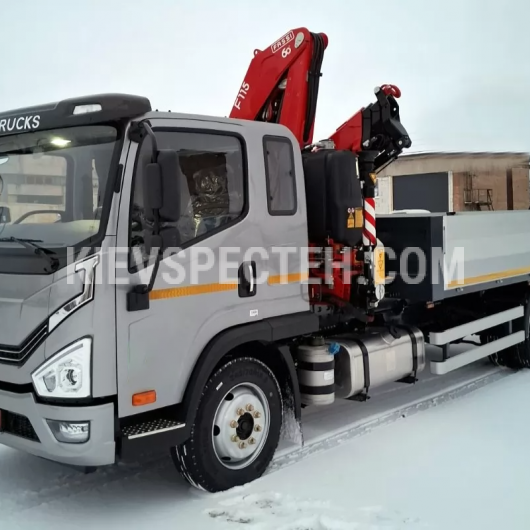 Бортовой автомобиль ТК-FAW-KM-115 на базе FAW CA1121 с КМУ FASSI F115A.0.23