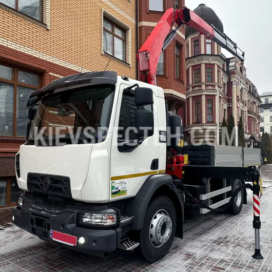 Бортовой автомобиль на базе RENAULT TRUCKS D18 из КМУ Fassi F135A.0.23