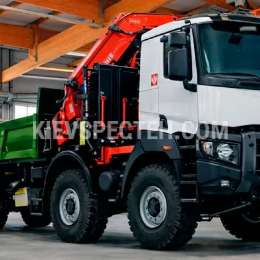 Бортовой автомобиль RENAULT TRUCKS K P8X8 MEDIUM 13L E5 з КМУ FASSI F515RA.2 e-dynamic
