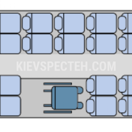 схема розташування місць автобуса OTOKAR ULYSO-T 43