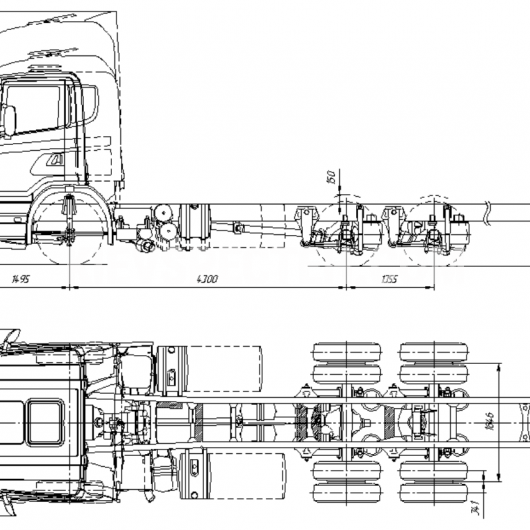 Самоскид-зерновоз 39 м3 на шасі SCANIA P 410