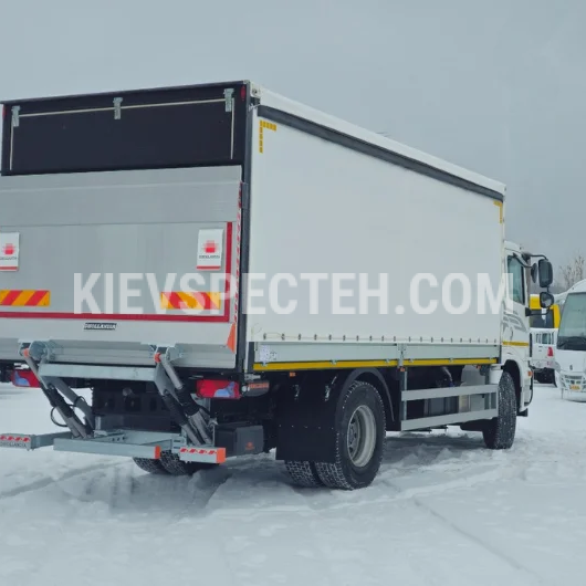 Бортовой автомобиль Daewoo Maximus 4х2 с гидробортом Dhollandia