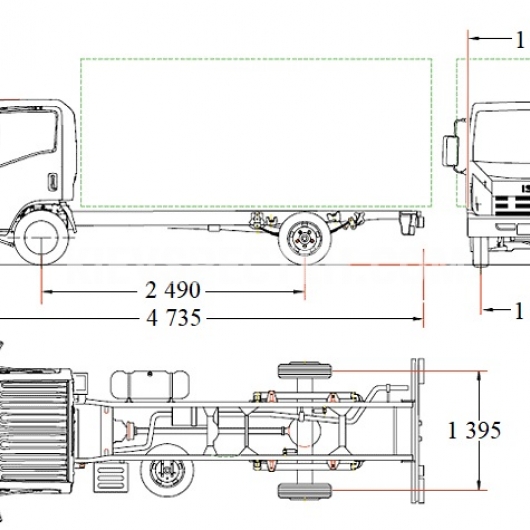 Шасі ISUZU ELF 3.5