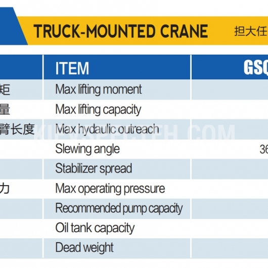 Кран-маніпулятор XCMG GSQS500-5 на шасі DONGFENG