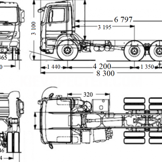 Шасі Mercedes-Benz Arocs 3333