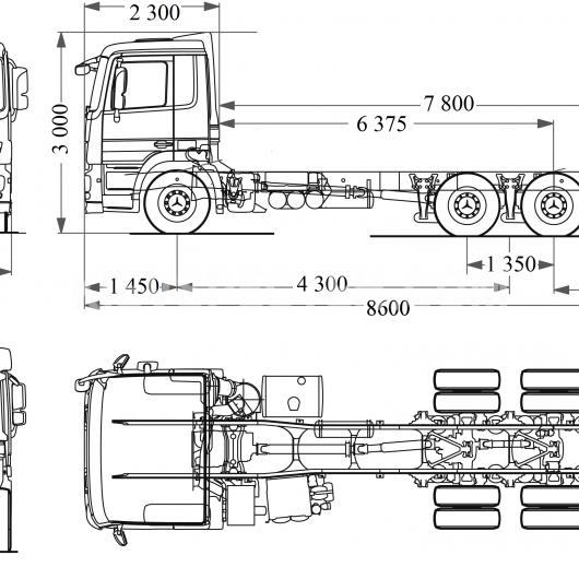 Шасі Mercedes-Benz Actros 2633