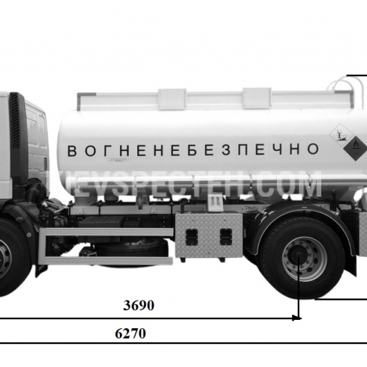 Автопаливозаправник АПЗ-11 на базі IVECO EUROCARGO ML 180-25 4X2 BL 2 секції