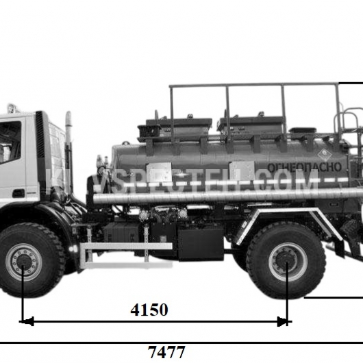 автопаливозаправник апз-4 на шасі iveco eurocargo ml110e25ws, 4х4