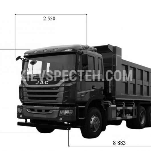 Самоскид із заднім розвантаженням JAC N350 креслення