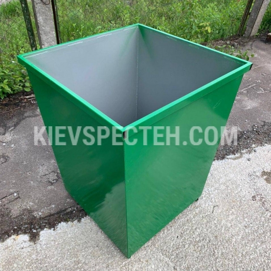 Бак металлический без крышки V-750 л. зеленый